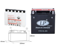 Landport батарея ytx14l-bs (ma ltx14l-bs) 12v 12ah 152x88x147 (harley davidson 883/1200) не обслуговується - електроліт окремо (4) eu2019/1148