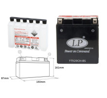 Батарея landport ytx20ch-bs (ma ltx20ch-bs) (ytx20a-bs) 12v 18ah 150x87x161 не обслуговується - електроліт окремо (4) ue2019/1148