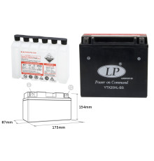 Landport батарея ytx20hl-bs (ma ltx20hl-bs) 12v 18ah 175x87x155 не обслуговується - електроліт окремо (2) ue2019/1148