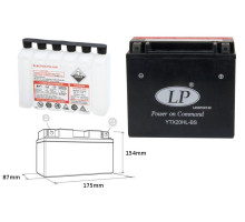Landport батарея ytx20hl-bs (ma ltx20hl-bs) 12v 18ah 175x87x155 не обслуговується - електроліт окремо (2) ue2019/1148