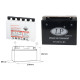 Батарея landport ytx24hl-bs (ma ltx24hl-bs) 12v 24ah 205x87x162 не обслуговується - електроліт окремо (2) ue2019/1148