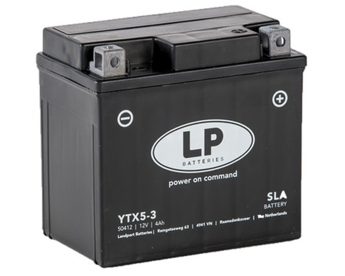 Акумулятор landport ytx5-3 (ms ltx5-3) (ytx5l-bs) 12v 4ah (113x70x105mm) sla не потребує обслуговування - затоплений (10)