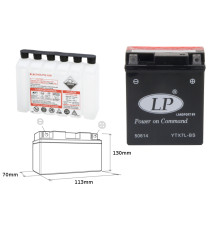 Батарея landport ytx7l-bs (ma ltx7l-bs) 12v 6ah 113x70x130 (gtx7lbs) не обслуговується - електроліт окремо (6) ue2019/1148