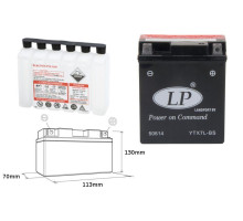 Батарея landport ytx7l-bs (ma ltx7l-bs) 12v 6ah 113x70x130 (gtx7lbs) не обслуговується - електроліт окремо (6) ue2019/1148