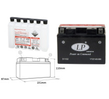Батарея landport ytz14s-bs (ma ltz14s-bs) 12v 12ah 150x87x110 (gtz14s) не обслуговується - електроліт окремо (4) eu2019/1148