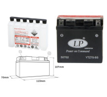 Батарея landport ytz7s-bs (ma ltz7s-bs) (ma ltz7s-bs) 12v 6ah 113x70x105 (gtz7s) не обслуговується - електроліт окремо (6) ue2019/1148