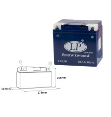 Landport gel g60-n30l-a (mg l60-n30-3) 12v 30ah 187x130x170 не обслуговується - залив (2)