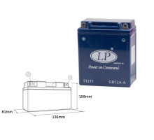 Акумулятор landport gel gb12a-a (mg lb12a-4) 12v 12ah 134x80x161 не обслуговується - заливаний (4)