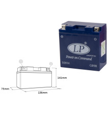 Гелевий акумулятор landport gb9b (mg ltx9a-4) 12v 9ah 136x75x141 не потребує обслуговування - заливаний (10)
