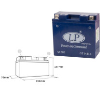 Landport gt14b-4 (mg lt14b-4) гелевий акумулятор 12v 12ah 150x69x145 не обслуговується - залив (6) (190a)