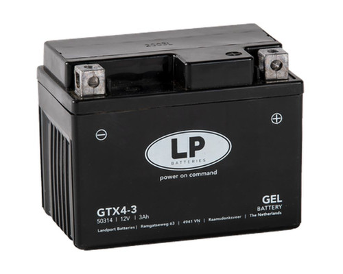 Landport гелевий акумулятор gtx4-3 (mg ltx4-3) (g12-4) 12v 4ah 114x71x86 не обслуговується - залитий (10) = g12-4 l