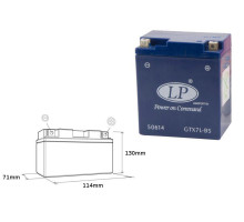 Landport gtx7-3 (mg ltx7-3) гелевий акумулятор 12v 6ah 114x71x131 не потребує обслуговування - заливаний - заміняє gtx7lbs l (10)