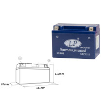 Landport гелевий акумулятор gtz12-s (mg ltz12-s) 12v 11ah 150x86x110 не обслуговується - залитий (6)