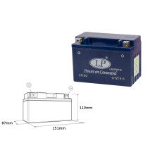 Landport gel акумулятор gtz14-s (mg ltz14-s) 12v 11.2ah 150x85x109 не обслуговується - залитий (6)