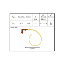 NGK EBONITE SPARK SPARK CAPAL (90) 50 CMM WIRE ЧЕРВОНИЙ (№ 8718)