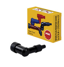 NGK EBONITE СВІЧКА ЗАПАЛЮВАННЯ КУТОВА (90) З ЧОРНИМ КОВПАКОМ (№ 6902)