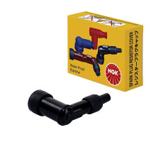 NGK EBONITE СВІЧКА ЗАПАЛЮВАННЯ КУТОВА (90) З ЧОРНИМ КОВПАКОМ (№ 8302)