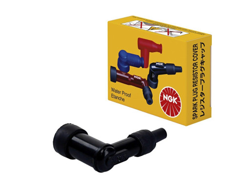 NGK EBONITE СВІЧКА ЗАПАЛЮВАННЯ КУТОВА (90) З ЧОРНИМ КОВПАКОМ (№ 8302)