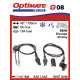ГНІЗДО ДЛЯ ПРИКУРУВАЛЬНИКА OPTIMATE DIN 12V З ГУМОВИМ КОВПАКОМ ТА КАБЕЛЕМ З’ЄДНАННЯ АКУМУЛЯТОРА (EL)