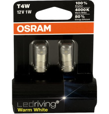 Osram  світлодіодна лампа riving warm white 4000k 1w 12v ba9s t4w (комплект з 2)