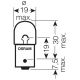 Лампочка osram 12v 5w ba15s r5w 1 шт. (біле скло)