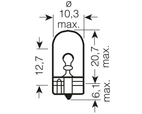 Лампочка osram 12v 5w wy5w w2,1x9,5d (пораншева - індикатор) 1 шт.