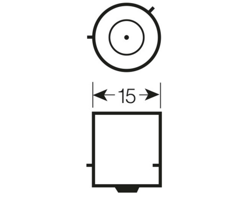 Лампа osram 21w 12v bau15s py21w (пораншевий) - помаранчевий індикатор 1 шт.