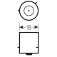 Лампа osram 21w 12v bau15s py21w (пораншевий) - помаранчевий індикатор 1 шт.