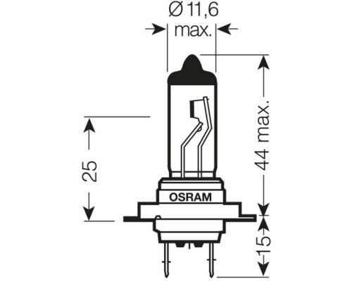 Лампа osram h7 12v 55w px26d ориг