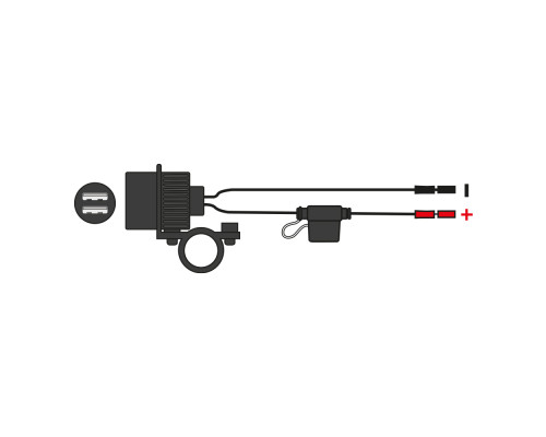 OXFORD 12В ГНІЗДО ДЛЯ ПРИКУРЮВАЛЬНИКА USB ВХІД (EL)