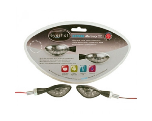 Покажчики повороту oxford (ce) led mercury black - 2 штати (включають резистори) (старий код: of364)