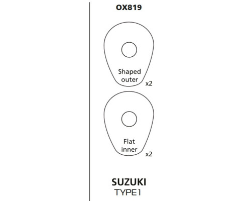Кріплення сигналу повороту/покажчика повороту oxford для suzuki переднього та заднього sv 650 (99-02), gsxr 600/750 переднього та заднього (96-00), - переднього та заднього, tl 1000 r (лише переднього) (старий код: of866)