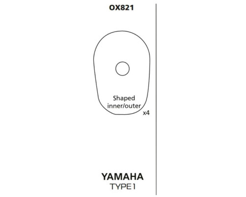 Oxford oxford YAMAHA ЗАДНІe1 кріплення сигналу повору/покажника поворуку (кришка) - комплект