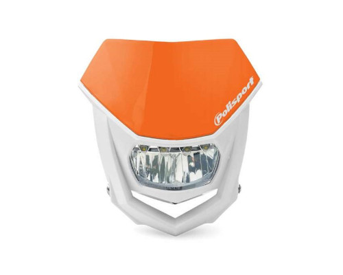 Polisport універсальна передня лампа halo з led лампочкою, оранжевий колір ktm