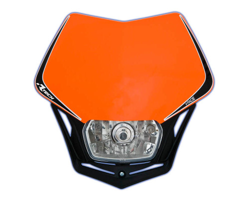 Racetech (rtech) v-face фара оранжева/чорна ktm