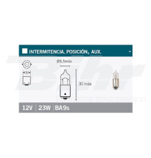V parts (vicma) лампа 23w 12v біла (ba9s) (l782)