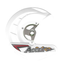 Кришка гальмівного диска ACCEL передня HONDA CRF 250/450R,X '04-'18, CR 125/250 '04-'07 біла (FDG-01WH)