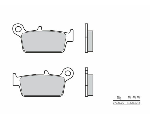 Гальмівні колодки brembo kh131 carbon ceramic
