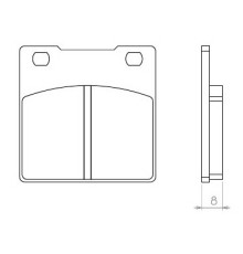 Гальмівні колодки brenta kh063 (органічні) suzuki gs/gsx/gsf/gsxr/rf/sv- задні