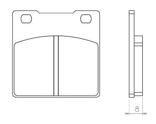 Гальмівні колодки brenta kh063 (органічні) suzuki gs/gsx/gsf/gsxr/rf/sv- задні