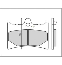 Гальмівні колодки brenta kh126 (organic) aprilia 125 af1 '89-'92, rs 125 ;99-;05, gilera 125