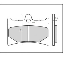 Гальмівні колодки brenta kh126 (organic) aprilia 125 af1 '89-'92, rs 125 ;99-;05, gilera 125