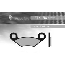 Гальмівні колодки brenta kh159 спічений метал (золото) polaris (39.1x96.9x7.1) (ft 4158)