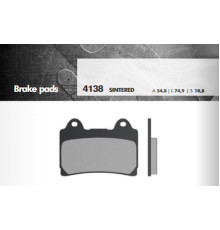 Гальмівні колодки brenta kh160 sintered metal (gold) (передні tdm '96-01, v-max '93-03, fj1200 '91-95) (ft 4138)