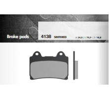 Гальмівні колодки brenta kh160 sintered metal (gold) (передні tdm '96-01, v-max '93-03, fj1200 '91-95) (ft 4138)