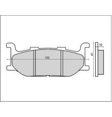 Гальмівні колодки brenta kh179 (органічні) YAMAHA xj/xv/xvs/xp передні