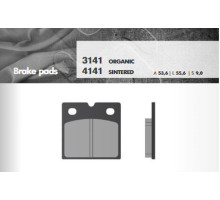 Гальмівні колодки brenta kh18 sintered metal (gold) (bmw k75/100/1100/1200, r45/65/80/100) (ft 4141)