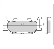 Гальмівні колодки brenta kh199 (organic) передні YAMAHA yp 250/400 majesЗАДНІ fz6, xj6, xvs 1100, mt03, xv125/250