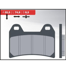 Гальмівні колодки brenta kh244 (organic) brembo перед