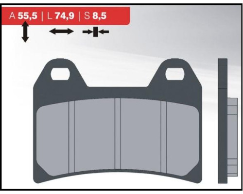Гальмівні колодки brenta kh244 (organic) brembo перед